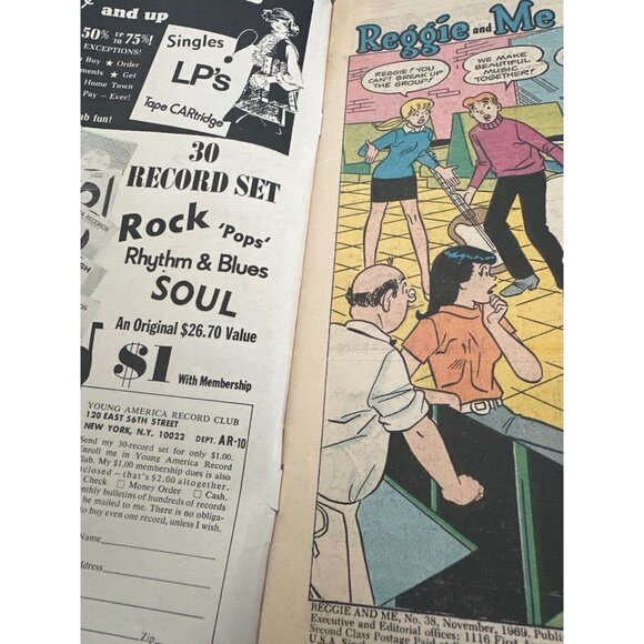 Archie Comics Reggie And Me #38 November 1969 Bagged Boarded Vintage Comics - Picture 8 of 8